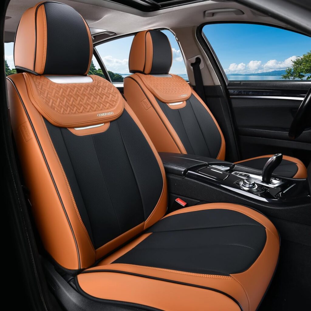 Coverado Diamond-Stitched Leather Seat Covers